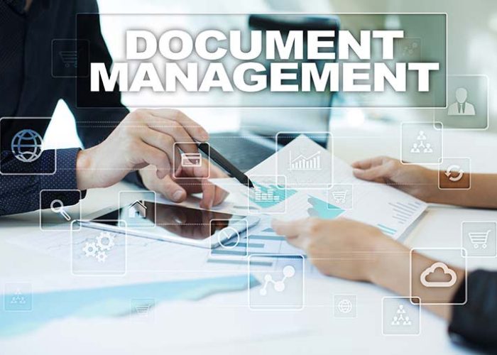 document management on virtual screen. Business, technology and internet concept. document management on virtual screen. Business, technology and internet concept.